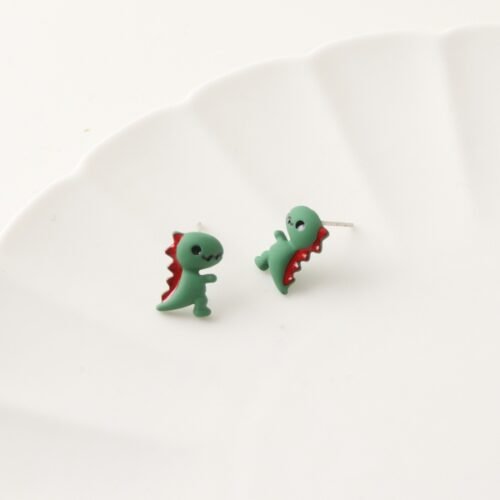 Dinosaur Earrings - green