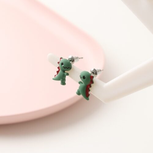 Dinosaur Earrings - green