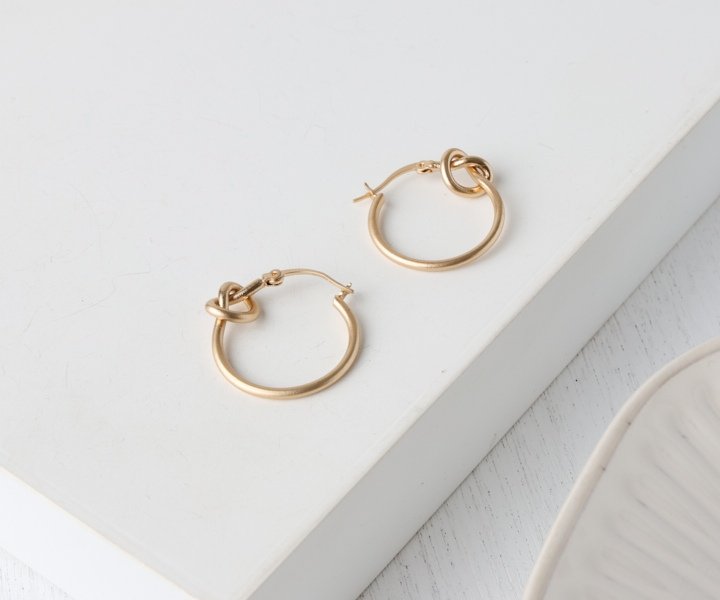 Matte Gold Hoop Earrings