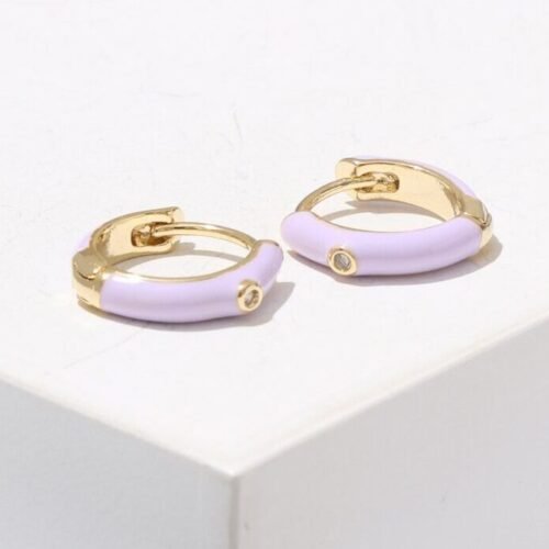 Dreamy Hoop Earrings-purple