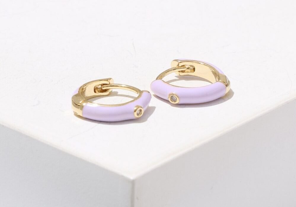 Dreamy Hoop Earrings-purple