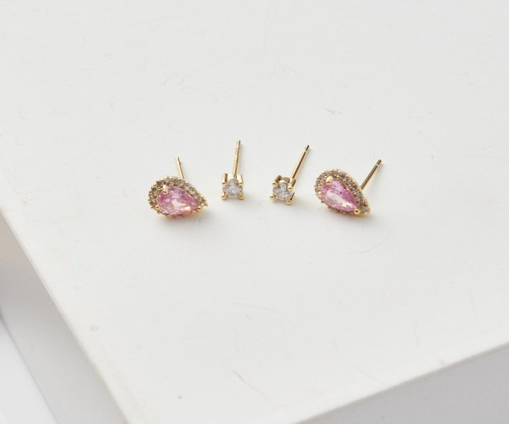 Pink Raindrop Earrings